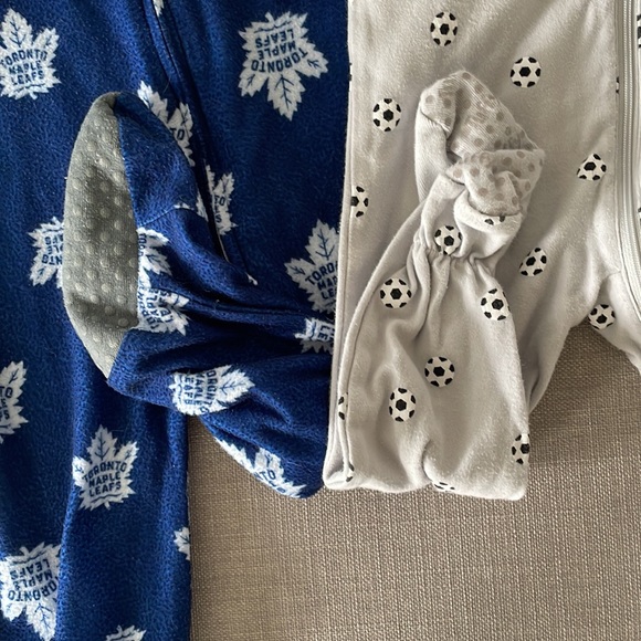 18m footed sports pajamas - bundle of 2 soccer ball and hockey - Picture 4 of 6